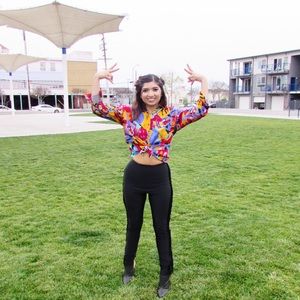 Vintage multicolored button down top